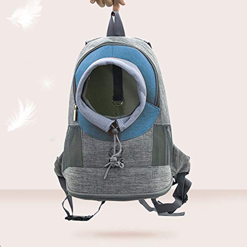 Vejaoo Mochila para Transporte De Mascotas, De Fácil Ajuste para Viajes, Senderismo, Camping, para Perros Pequeños, Gatos y Cachorros XZ033 (L, Blue)