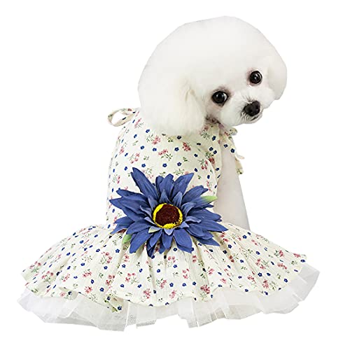 Vestido de Perro Cachorro Falda de Lujo Ropa para Perros Vestidos de Princesa Vestido de Novia Tutu Vestido de Margarita para Perro Pequeño