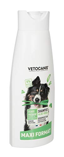 Vetocanis Champú de Aloe Vera para Perro, Uso Frecuente, 0% de Parabeno 0% Silicona con Aloe Vera, Formato: 750 ml