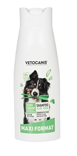 Vetocanis Champú de Aloe Vera para Perro, Uso Frecuente, 0% de Parabeno 0% Silicona con Aloe Vera, Formato: 750 ml