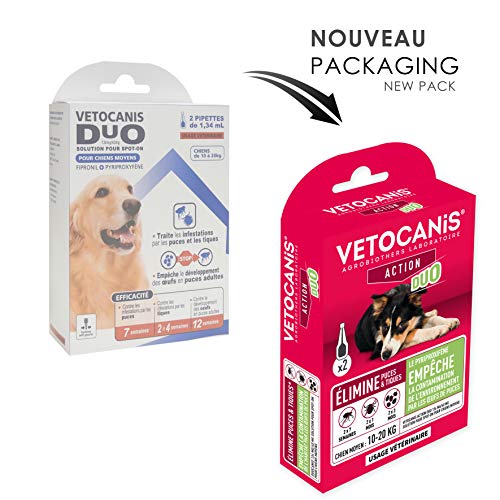 Vetocanis Duo Solution para Foco on ultrasonidos Chips/para Perros Medio 134 mg/40 MG