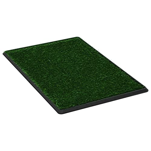 vidaXL 2X Inodoro Perros Bandeja Sanitaria Mascota Alfombra Entrenamiento Baño Perro Gato Césped Artificial Rejilla Extraíble Lavable Verde 76x51x3 cm