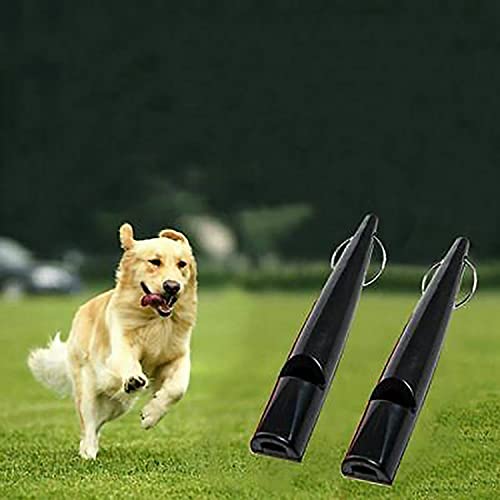 VIKSAUN 4 Piezas Silbato para Perros con Cordón Silbatos Profesionales Frecuencia Estandarizada Material Robusto para Antiladridos y Adiestramiento de Perros Fuerte y de Gran Alcance (4 Piezas)