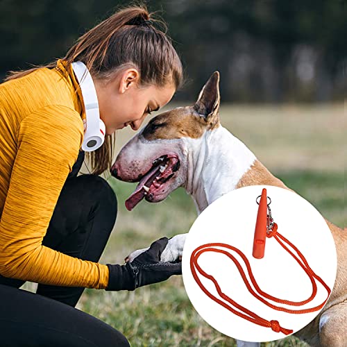 VIKSAUN 4 Piezas Silbato para Perros con Cordón Silbatos Profesionales Frecuencia Estandarizada Material Robusto para Antiladridos y Adiestramiento de Perros Fuerte y de Gran Alcance (4 Piezas)