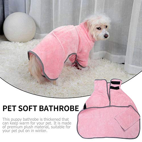 VILLCASE Albornoz para mascotas, bata de baño para perro, súper absorbente, lujosa, toalla de secado para mascotas, suministros para mascotas pequeños, medianos y grandes