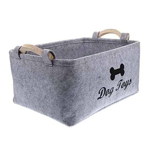 VILLCASE Caja de Juguete de Fieltro para Mascotas- Organizador de Cesta de Almacenamiento para Perros para Organizar Juguetes/Mantas/Correas/Chaleco/Abrigos ()