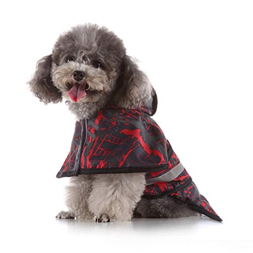 VILLCASE El Impermeable Perro Mascota Impermeable Capa de La Capa Impermeable de La Lluvia Gato Ralinwear Perro Pequeño para Caminar Aire Libre