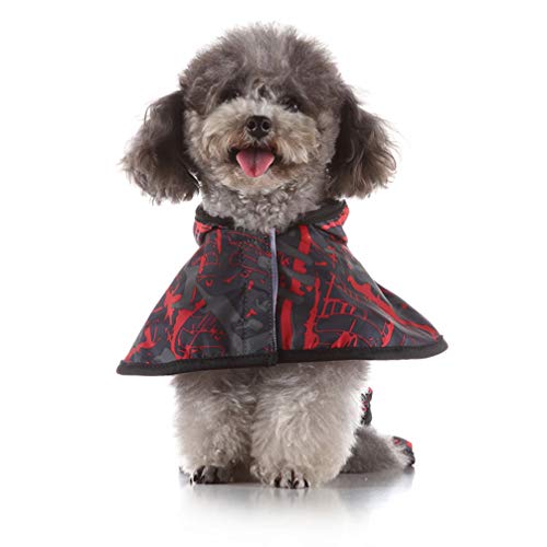 VILLCASE El Impermeable Perro Mascota Impermeable Capa de La Capa Impermeable de La Lluvia Gato Ralinwear Perro Pequeño para Caminar Aire Libre