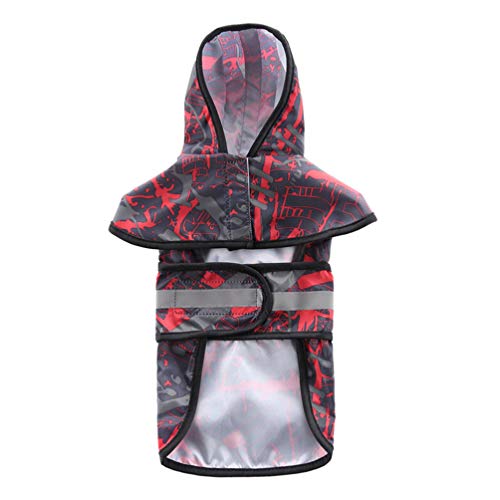 VILLCASE El Impermeable Perro Mascota Impermeable Capa de La Capa Impermeable de La Lluvia Gato Ralinwear Perro Pequeño para Caminar Aire Libre