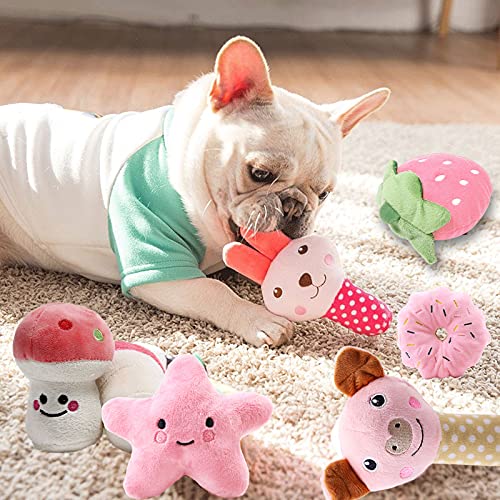 VIPNAJI Juguetes para Perros,15 ​Mordedor Perro Peluche para Perros Cachorro Juguetes Perros Pequeños/Grandes, Juguetes Interactivos, Durable Masticable de Juguete para Masticar, - algodón Natural