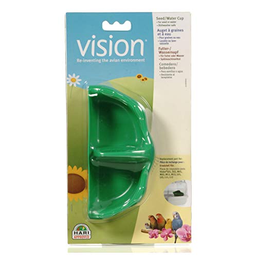 Vision Tazas para Semilla y Agua, Color Verde