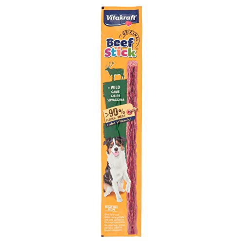 Vitakraft - Beef Stick Caza, Snack para Perros de Carne de Ternera - 12 g