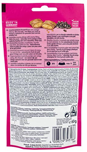 Vitakraft - Crispy Crunch Superfood, Snacks para Gatos Crujientes con Pavo y Semillas de Chía - 60 g