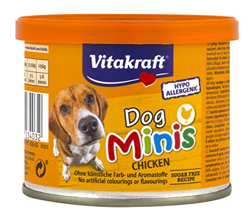 Vitakraft Dog Minis Salchichas de pollo para perros, 120g