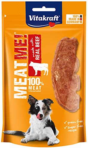 Vitakraft - Meat Me, Snacks para Perros de Carne de Pollo y Ternera en Tiras - 60 g