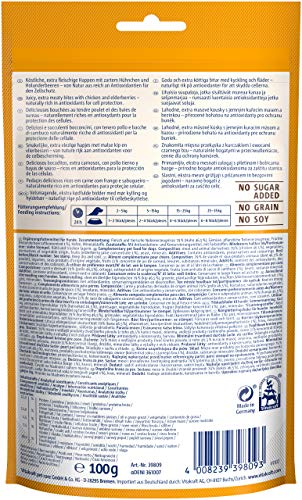 Vitakraft - Treaties bits Superfood, Snacks Horneados para Perros, Variedad Carne y Bayas de Saúco - 100 g