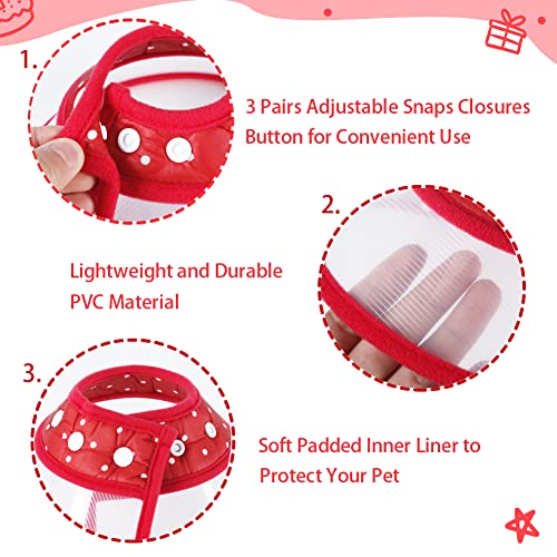 Vivifying Cono para mascotas, collar isabelino ligero ajustable de 6.7-9 pulgadas, para cachorros, perros pequeños y gatos (rojo)