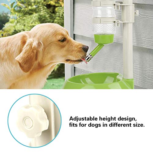 Voluxe Dispensador de Comida para Perros, comedero para bebederos no tóxico para Perros, Seguro ecológico para Mascotas, Gatos, Perros(Green)