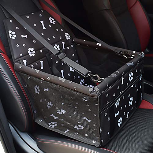 VORRINC Asiento Perro Coche,Asiento Coche Perro Lavable Para Perros de Tamaño Pequeño a Mediano,Impermeable/Plegable Protector Asiento Coche Perro con Placa de Refuerzo y Cinturón de Seguridad