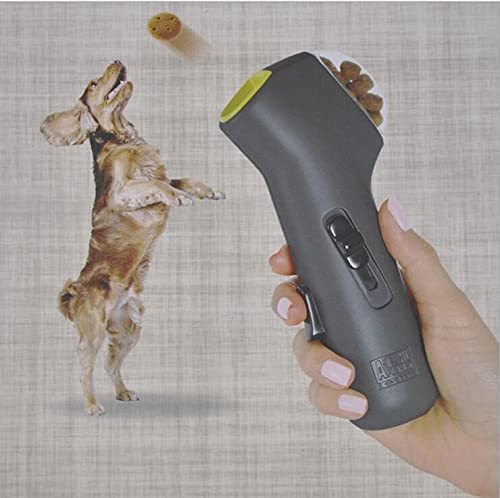 Warm Wallpaper Lanzador de catapulta para bocadillos para Perros Alimentador de Comida para Mascotas Catapulta Tratar Ejercicio Juguete Interactivo para Perros Blanco