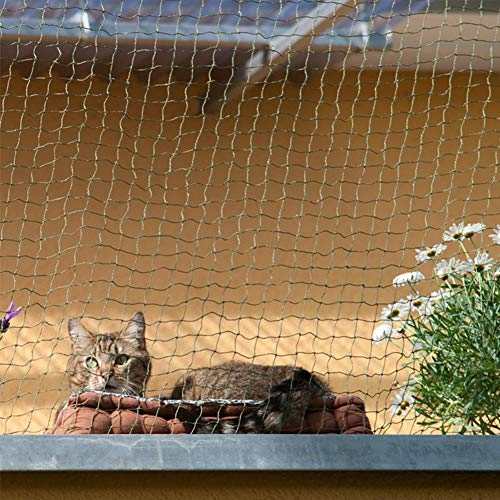 warmheart Cat Protection Net, Cat Safety Net para Balcones Y Ventanas, Cercas De Protección para Mascotas, Plastic Anti-Escape Net, con Ganchos/Cuerda De Sujeción (2-8M X 1.5-3M)