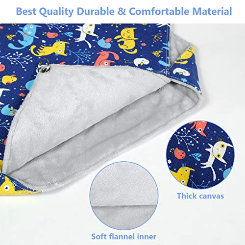 WBYJ Hamaca para Mascotas Pequeños, Cama Colgante de Doble Capa para Colgar, Hamaca de Jaula para Mascotas Suave y Cómoda, Hamaca para Hámster, Chinchilla, Hurón, Ardilla (34×34 cm)