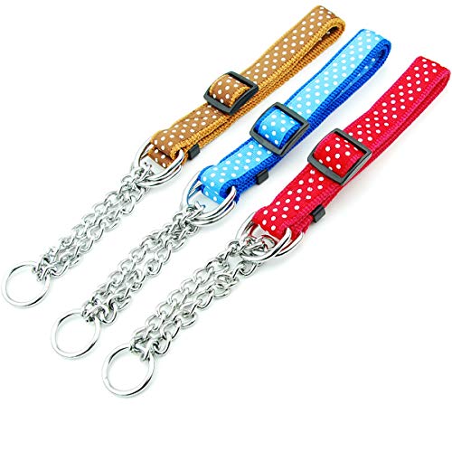 Weeksu Collar de Perro de Nylon para Mascotas Cadena de Deslizamiento Apriete el Collar de Perro Accesorios Formación Collar Ajustable para los Perros pequeños Ejercito Verde, XL