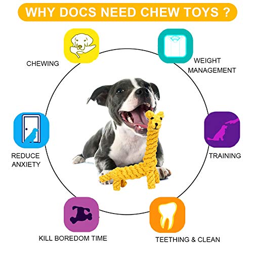 WELLXUNK Puppy Chew Toys, Juguetes para Perros, Limpieza de Dientes con Función de Cuidado Dental para Perro, Juguetes duraderos para Perros Cachorros Perros pequeños, Molar para Mascotas (B)