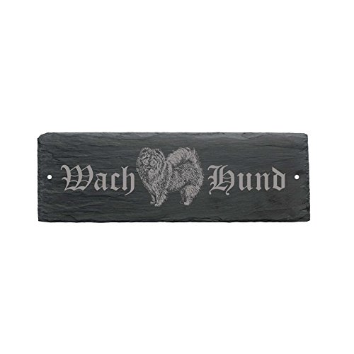 wetterfestes Cartel « Wachhund Chow Chow » placa perro Puerta (22 x 8 cm – Perro Dog