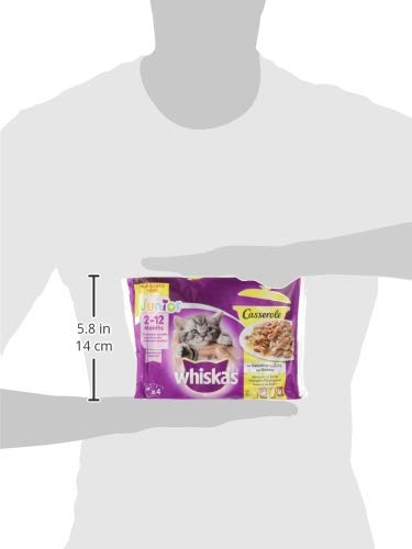 WHISKAS alimento para gatos junior en gelatina aves bolsa 4 x 100 gr