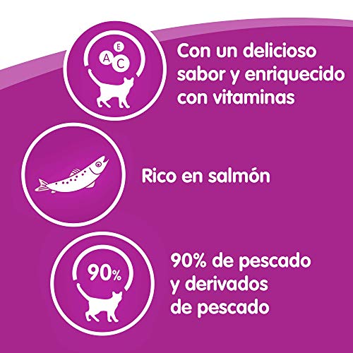 Whiskas Premios para Gatos en forma de Sticks Sabor Salmón (Pack de 28 x 18g)