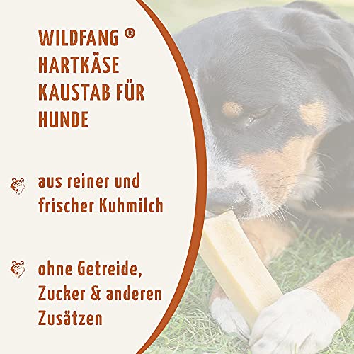 Wildfang® Palo para Masticar de Queso Duro para su Perro I Juguete de Perro - Hueso de Queso para Masticar - Cuidado Dental & Entrenamiento Muscular de la mandíbula I Hueso Duradero & Natural