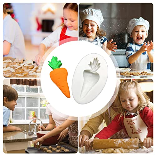 Windowew Molde de Silicona de Chocolate para Manualidades de Pascua - Molde de Pascua para Fondant de Zanahoria de Conejito - Moldes para Hornear Pasteles de Conejito, moldes de Dulces de Bricolaje