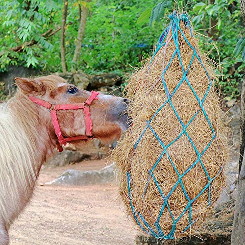 Winfred Red de Heno para Caballos Extrafina, Malla de 5cm, Mosquetón, Alimentación Adecuada Aproximada 10kg