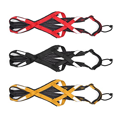 WLMT Perro Trineo arnés Mascota Peso tracción Trineo arnés mushing x arnés Trasero para Perros Grandes Husky canicross Skijoring scootingering Correa para Mascotas (Color : Red, tamaño : Large)