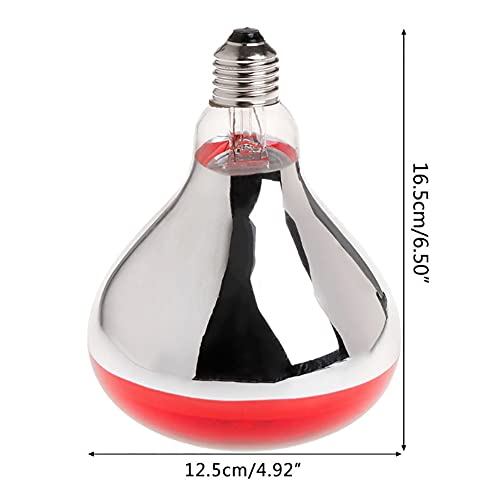 WOERD Lámpara De Calefacción De Pollo, Lámpara De Calor para Cachorros, Espesar Lámpara De Calor para Lechones De Granja, E27 Bombilla De Lámpara De Calor para Aves De Corral Criadora(Color:100W)