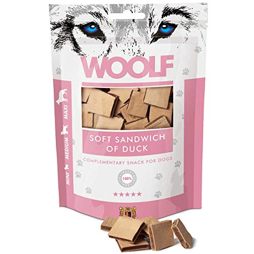 WOOLF 100gr sándwich de Pato y Bacalao - Golosinas de Perros