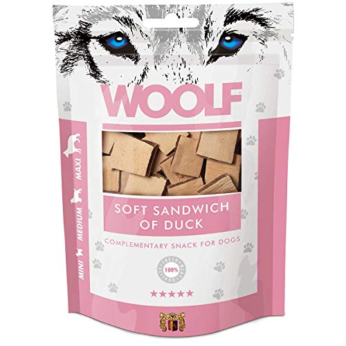 WOOLF 100gr sándwich de Pato y Bacalao - Golosinas de Perros