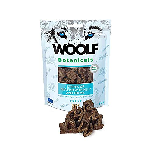 Woolf Snack Perro Botanicals Pescado con Algas Kelp y tomillo 80 gr.