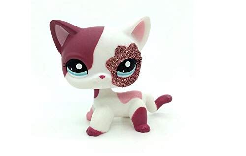 WooMax Pet Shop Toy LPSs Toy Lovely Dachshund Dog + Pink Sparkle Cat + Diamond Eyes Dachshund Dog con 4 Piezas de Repuesto Green Eyes Dog LPSs para ni?os ni?as Regalo para ni?os