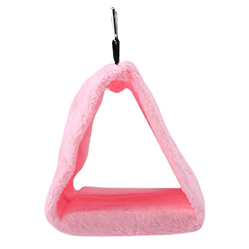 wosume Mascota Colgante Cueva Jaula Tienda Cama pájaros Invierno cálido pájaro Hamaca(Pink, M)