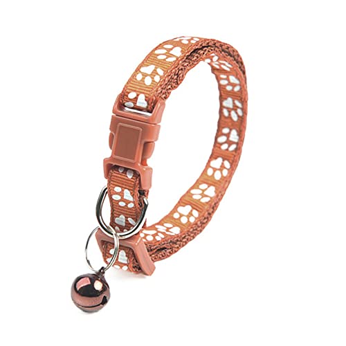 Wsnld Colorido Suministros para Mascotas Gato Collar de Perro Collar de Peluche Bomei Perro Dibujos Animados Divertidos Collares de Huella Hebilla Ajustable Mascota