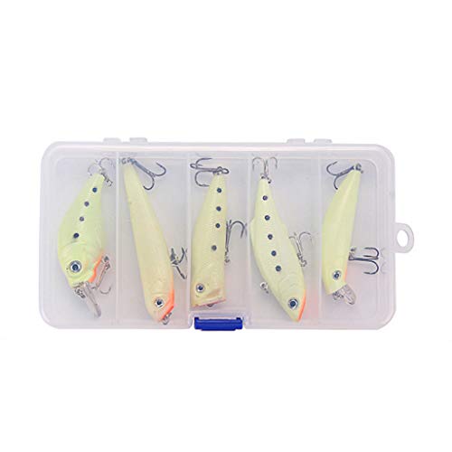 WT-DDJJK Cebo, señuelo de Pesca Que se Hunde Wobblers flotantes Cebo Duro Crankbait Minnow Lure