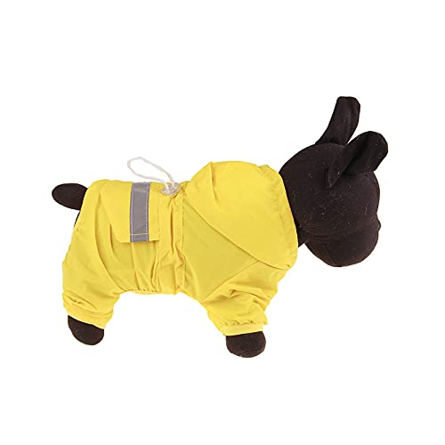 Wulivon Chubasquero para perro, impermeable y cómodo, reflectante en la noche, para viajes seguros, ropa de cuatro patas XS