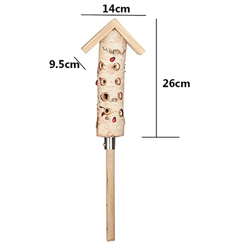 Wxnnx Inserto De Suelo Mariquitas Hotel Casa De Insectos Hábitat De Mariquitas De Madera Refugio Hotel para El Jardín, Hibernación De Insectos