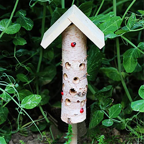 Wxnnx Inserto De Suelo Mariquitas Hotel Casa De Insectos Hábitat De Mariquitas De Madera Refugio Hotel para El Jardín, Hibernación De Insectos