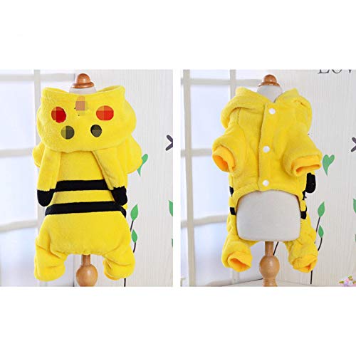 XATAN Pet Puppy Cat Christmas Suit Outfit Pet Dog Hoodie Disfraz Abrigo Perro Otoño Invierno Abrigo Cálido Pikachu,S