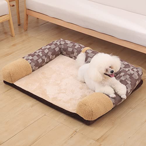 XDYFF Desmontable Suave Sofa Perro, Cojín para Perros, Protector de Sofá para Cama para Perro para Sofá Cama Perro Mullida Cama para Perros, Alfombrilla Cómoda para Cama para Gatos Protector,Gris,XL