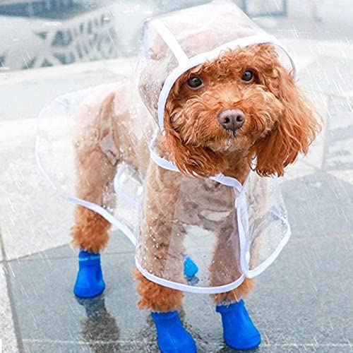 XHAEJ Pequeño Perro Perro Perro Impermeable, Impermeable Perro Gato Poncho, caniche Ropa-Orange_XXL