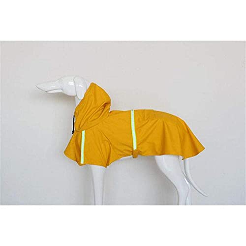 XHAEJ Perros grandes, medianos y pequeños, ropa para mascotas al aire libre, impermeables para perros grandes, abrigos impermeables para perros - Yellow_4XL